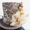 Steampunk Mini Top Hat, Brown Top Hat, Steampunk Cosplay, Steampunk Costume, Steampunk Hair Accessories, Women Mini Hat, Women Fascinator by LittleMissHattitude steampunk buy now online