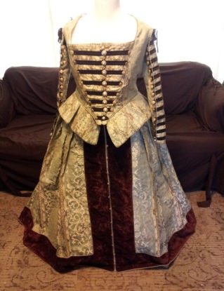 Elizabethan Renaissance Costume with ribbon military accent by JeweledLegacy steampunk buy now online