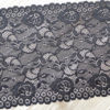 BLACK Stretch Lace Trim Wide Elastic Lace Fabric Women Headbands Lace Lingerie Design 7.87" wide 2 Yards by lacelindsay steampunk buy now online