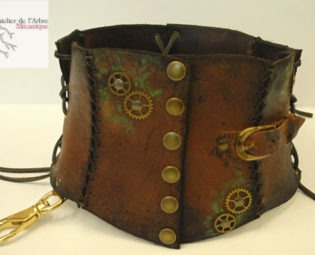 Steampunk belt corset by ArbreMecanique steampunk buy now online