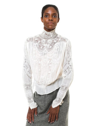 1880s Vintage Dreamy White Lace Victorian Blouse Size S/M by MORPHEWCONCEPT steampunk buy now online