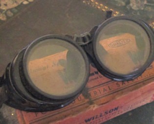 Vintage Willson Goggles Steampunk Goggles Steampunk Costume - Original Box - 1920's Goggles - Display or Wear by LaReineBoheme steampunk buy now online