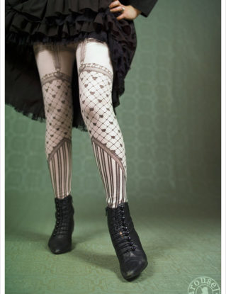 Sweetheart Legging Garter Leggings - Womens leggings - legwear by Carouselink steampunk buy now online