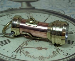Steampunk illuminator, flashlight, torch, copper and brass lamp by SteampunkCorporation steampunk buy now online