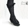 Victorian inspired spats, Steampunk black spats, romantic shoe covers, Verspertilio part IV Absentia, Somnia Romantica by Marjolein Turin by SomniaRomantica steampunk buy now online