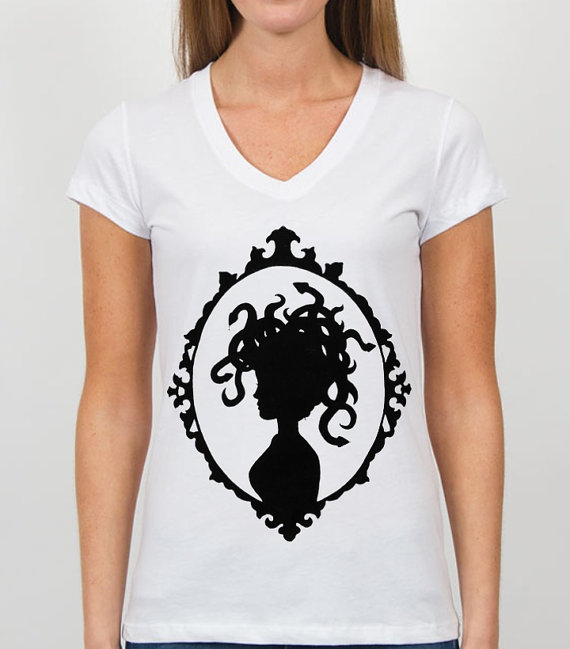 Framed Victorian Medusa Silhouette T-Shirt (Available Sizes S, M, L) by ...