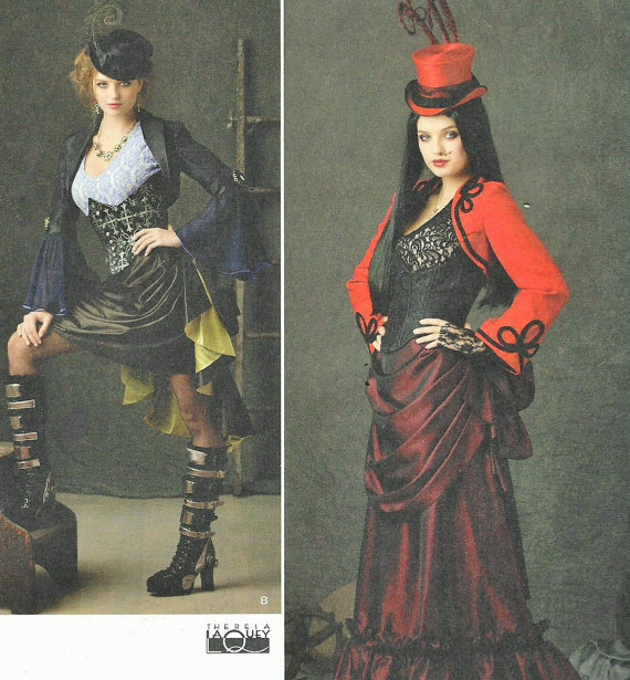 Theresa Laquey Simplicity Sewing Pattern 1819 Womens Steampunk Costume Bolero, Top, Corset, Skirt Size 14 16 18 20 22 Bust 36 to 44 UnCut by CloesCloset steampunk buy now online