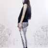 SALE - Pearl Inlay Guitar Legging by Carousel Ink - IVORY by Carouselink steampunk buy now online