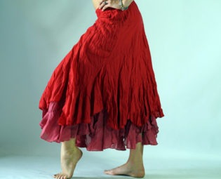 2 LAYER SKIRT Red - Zootzu Renaissance Costume Peasant Skirt Belly Dancer Skirt Gypsy Skirt Pirate Skirt Steampunk Skirt Layered Skirt by zootzugarb steampunk buy now online