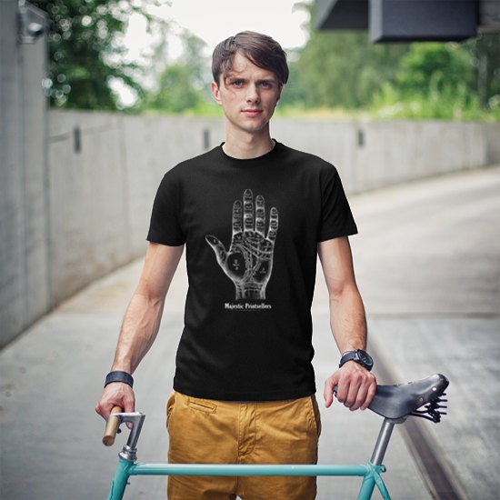 Vintage Style Palmistry T Shirt - Retro Steampunk Slim Fit Hipster Shirt - American - Unisex Mens Womens Apparel - Majestic Hand Reading Art by MajesticPrints steampunk buy now online