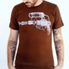 Steampunk Blaster Raygun Print on Brown American Apparel TShirt by darkcycleclothing steampunk buy now online