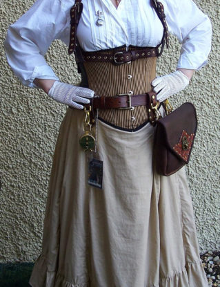 Steampunk Bustle Victorian Gored Skirt Ruffles Airship LARP by ItsNotPajamas steampunk buy now online