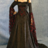 Gothic dress, renaissance dress, medieval dress, halloween wedding dress, pagan dress, elven dress, black wedding dress by camelotcostumes steampunk buy now online