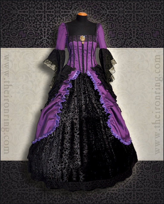 Made to order fantasy victorian renaissance marie antoniette gothic dress, custom made by TheIronRing steampunk buy now online