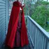 Velvet Cape - Red Riding Hood - Fairytale Adult Costume - Hood Trimmed in Faux Fur-Custom to Order by KMKDesignsllc steampunk buy now online