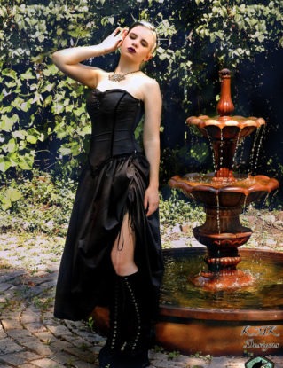 Gothic Wedding Gown Grimm Fairytale Princess Dress - Alternative Bridal dress - Vampire -Custom to Order by KMKDesignsllc steampunk buy now online
