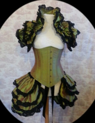 Steampunk Bustle Silk Tie On Bustle Skirt and shrug SET Lolita Victorian Gothic Wedding AUTUMN By Ophelias Folly by OpheliasFolly steampunk buy now online