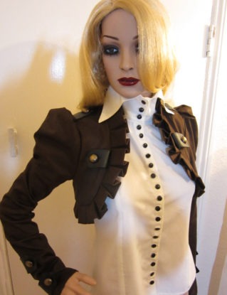 Brown Long sleeves pirate steampunk bolero jacket by blackmirrordesign steampunk buy now online