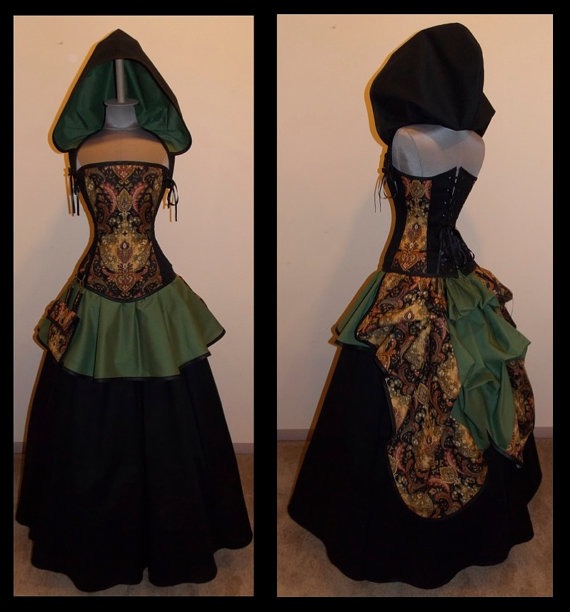 Scandalous Traveler with Pouch Steampunk Full Bustle Gown Costume - Custom - by LoriAnn Costume Designs by loriann37 steampunk buy now online