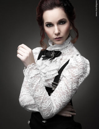 White Edwardian lace top by blackmirrordesign steampunk buy now online