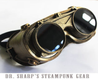 Gold Metallic Finish Steampunk Goggles by Dr. Sharp by DrSharpSteampunkGear steampunk buy now online