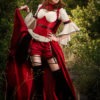 Steampunk, Gothic, Red Riding Hood , custom made outfit, damask, costume, corset, underbust by TheIronRing steampunk buy now online