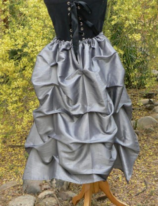 Steampunk Bustle Skirt Victorian Fashion Taffeta Costume by ItsNotPajamas steampunk buy now online
