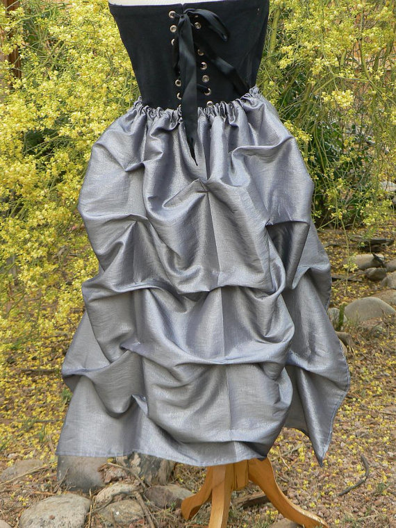 Steampunk Bustle Skirt Victorian Fashion Taffeta Costume by ItsNotPajamas steampunk buy now online