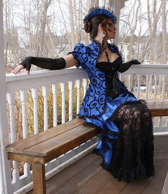 Sweet Temptation Custom Made Victorian Tea Gown by auralynne steampunk buy now online