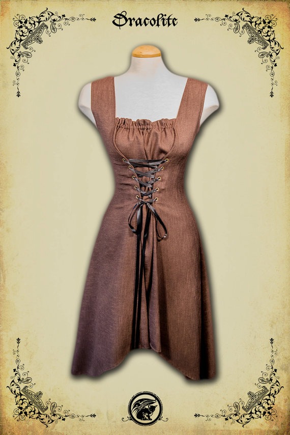 Charlotte Dress medieval clothing - Steampunk short dress for LARP, victorian costume and cosplay by Dracolite steampunk buy now online