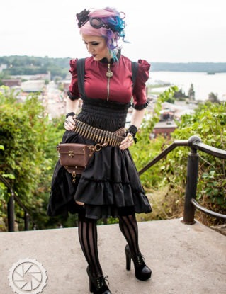 Plus Size Steampunk Bustle Dress - Womens Halloween Costume - Airship Mechanic Jumper -Custom to your size 3XL-5XL by KMKDesignsllc steampunk buy now online