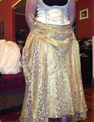 Sunshine Bustle Skirt Satin Steam Punk Victorian Adjustable Costume by olefelt steampunk buy now online