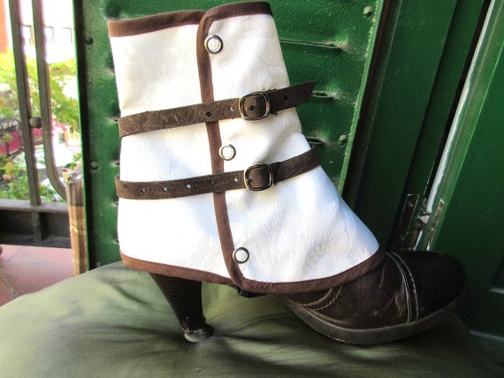 Upgrade - Leather straps for your spats by PasiondeSastre steampunk buy now online