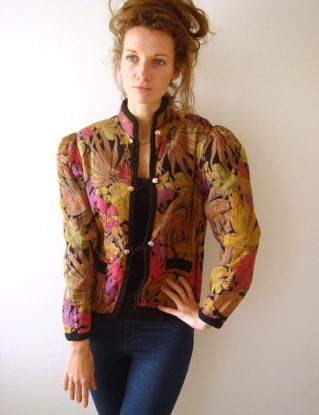 Floral steampunk jacket, women 80s vintage jacket by GrandpasParty steampunk buy now online