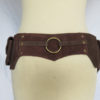 Steampunk Utility belt psytrance hippie style in suede - Ring Model Brown by CosmicCelt steampunk buy now online