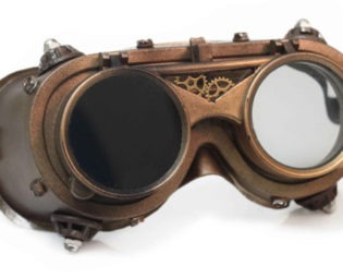 Steampunk Goggles Burning Man Cyber Goth Industrial Victorian Gothic Welding Lenses Dieselpunk Gear WheelsEDC by RaveNation steampunk buy now online