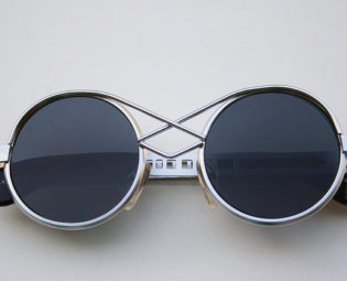 vinate round silver metal sunglasses Steampunk style Hi Tek unusual bridge by hitekdesigns steampunk buy now online