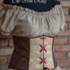 Prototype Sale, Special Price! Waspie underbust Steampunk Patchwork Corset -Fits Waist 29 to 31" (70-78 cm)- Ready to Ship by TheIronRing steampunk buy now online