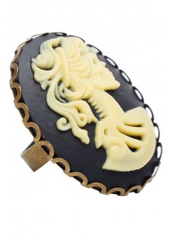 Dead Lady Cameo Ring steampunk buy now online