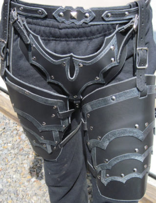 Leather Armor Sentinel Gothic Cuisses and Cod Piece by SharpMountainLeather steampunk buy now online