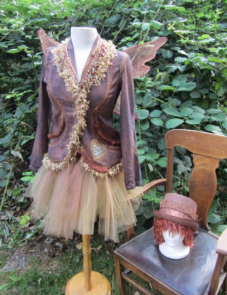 Upcycled Steampunk Clothing, Copper Fairy Costume, Victorian Pixie, Carnival, Circus, Autumn Fairy by enduredesigns steampunk buy now online