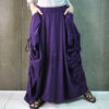Women Skirt/Pants - Boho Funky Hippie Stylish Steampunk Convertible Skirt/Pants In Dark Purple Jersey Cotton - SKP001 by BeyondCloset steampunk buy now online