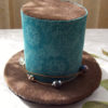 Green and brown steampunk beaded mini top hat by Tehhonya steampunk buy now online