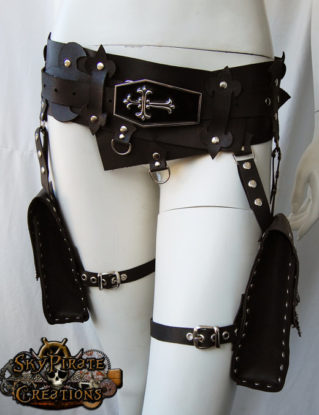 Vampire Multifunction Pocket Utility Leather Belt by SkyPirateCreations steampunk buy now online