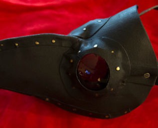 Plague Doctor mask w/leather strap by MonkeyDungeon steampunk buy now online