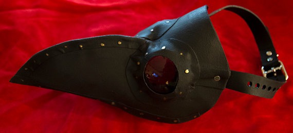 Plague Doctor mask w/leather strap by MonkeyDungeon steampunk buy now online