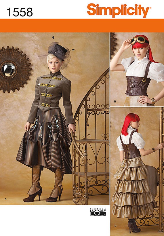 Misses' Steampunk Costume Simplicity Pattern 1558 by KlinesCorner steampunk buy now online