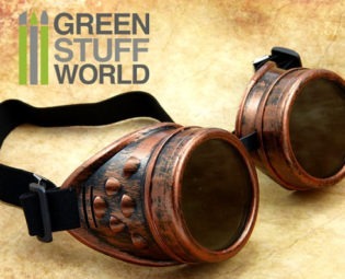 SteamPunk GOGGLES in COOPER color - with adaptable elastic bands by GreenStuffWorld steampunk buy now online