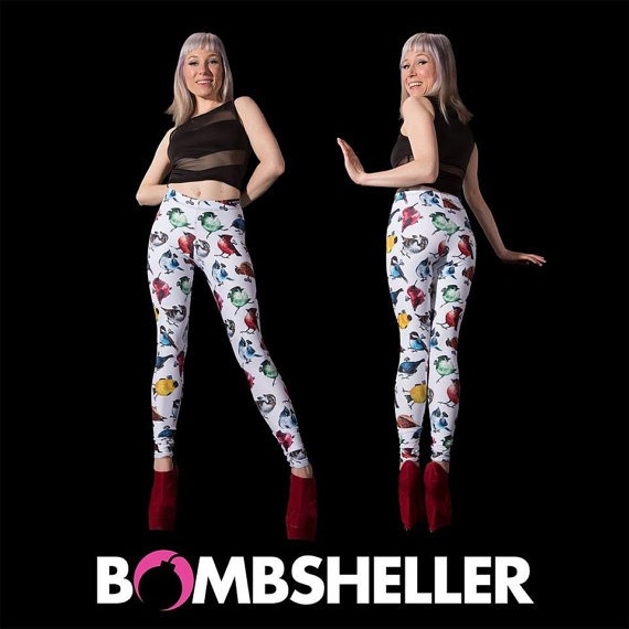 Wind-Up Fat Bird Steampunk Leggings by Bombsheller by ClockworkArtShop steampunk buy now online