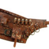 Steampunk belt hard leather with extra tasset with Glass bottles and purse by Muarta steampunk buy now online